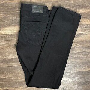 AG Adriano Goldschmied The Matchbox Jeans 31R Black Slim Straight Denim